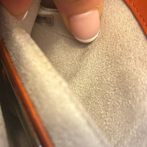 Jimmy Choo Burnt Orange Suede Rebel Crossbody Top Handle Box Bag Quiet Luxury - Picture 15 of 16